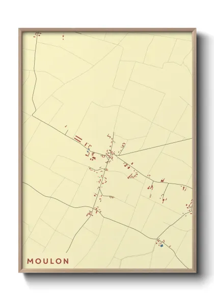 Une affiche de carte sur Moulon