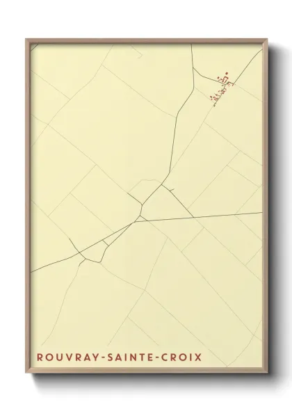 Une affiche de carte sur Rouvray-Sainte-Croix