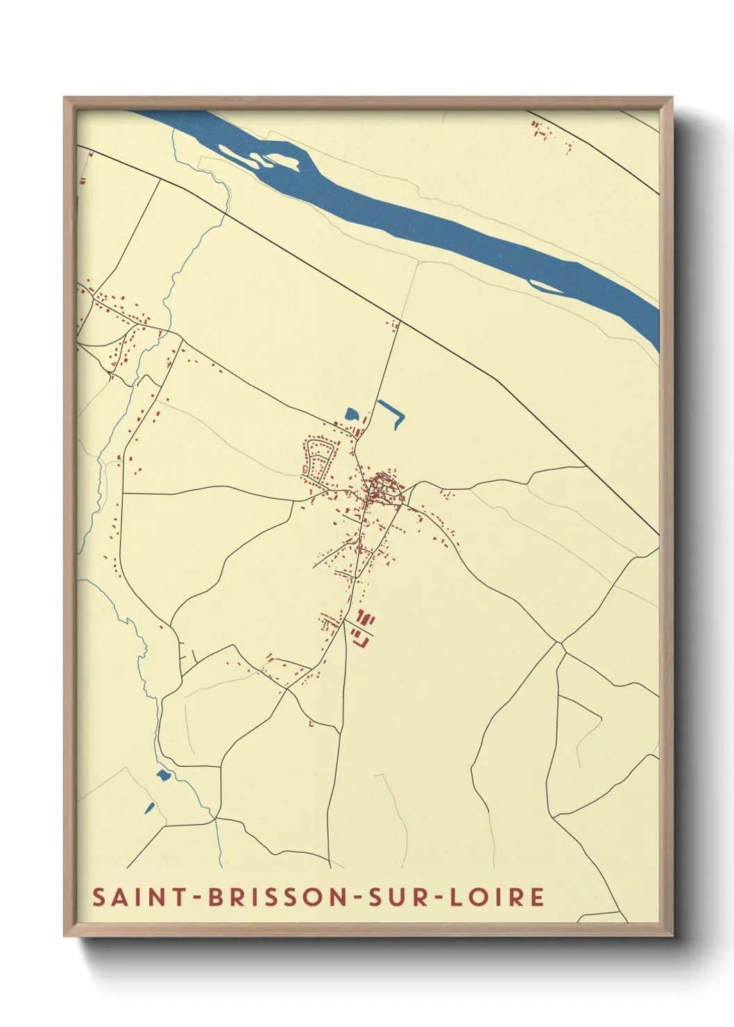 Un poster carte Saint-Brisson-sur-Loire