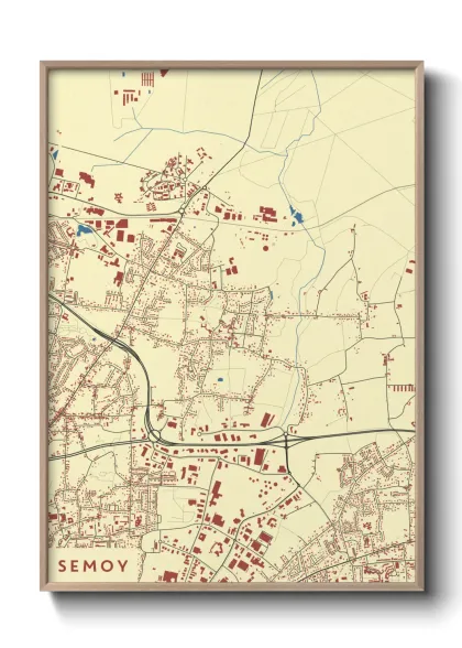 Une affiche de carte sur Semoy