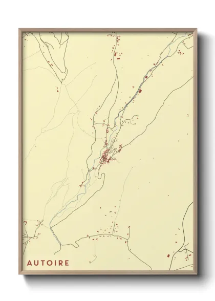 Une affiche de carte sur Autoire