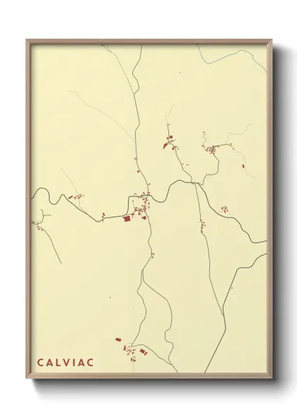 Une affiche de carte sur Calviac