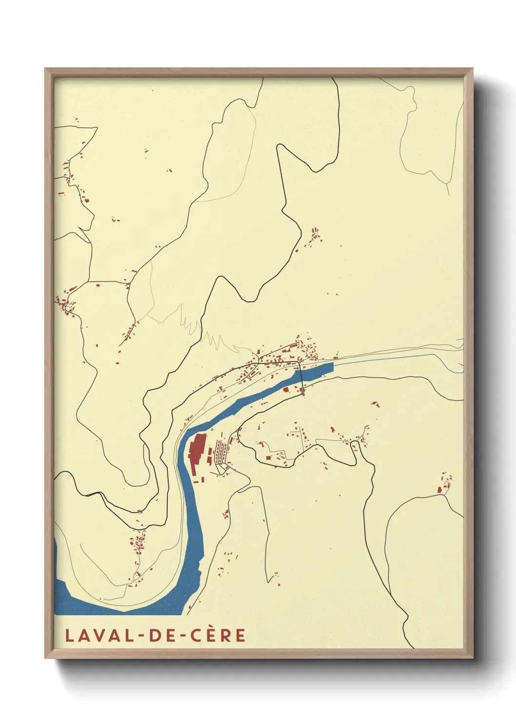 Un poster carte Laval-de-Cère