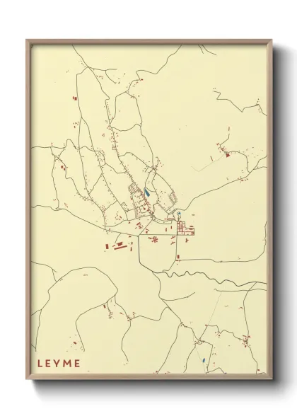 Une affiche de carte sur Leyme