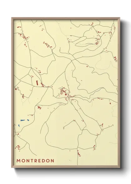 Une affiche de carte sur Montredon