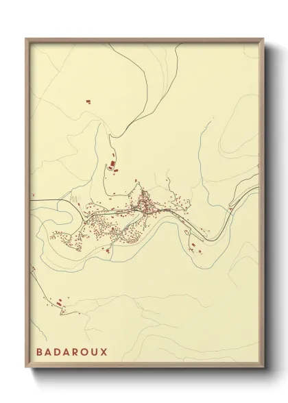 Une affiche de carte sur Badaroux