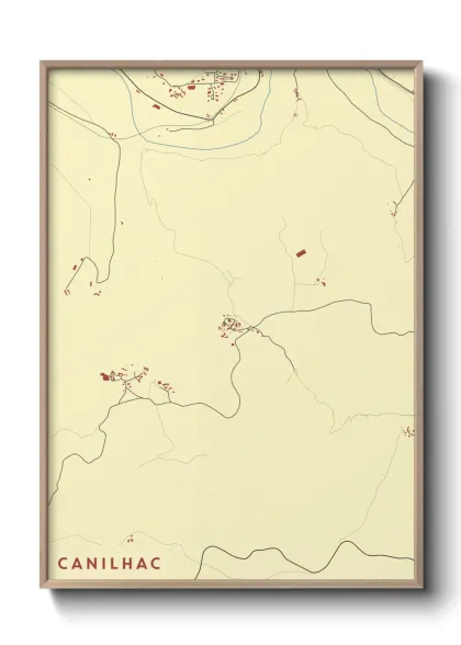 Une affiche de carte sur Canilhac