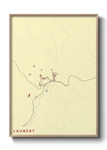 Une affiche de carte sur Laubert