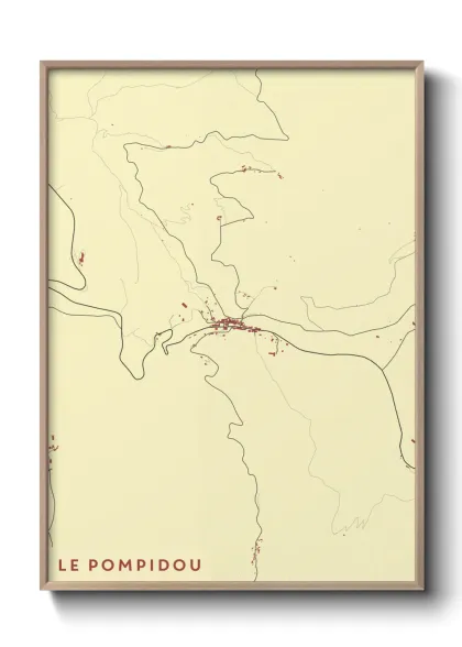 Une affiche de carte sur Le Pompidou