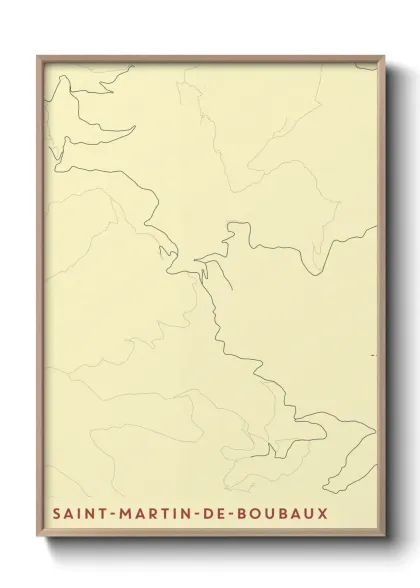 Une affiche de carte sur Saint-Martin-de-Boubaux