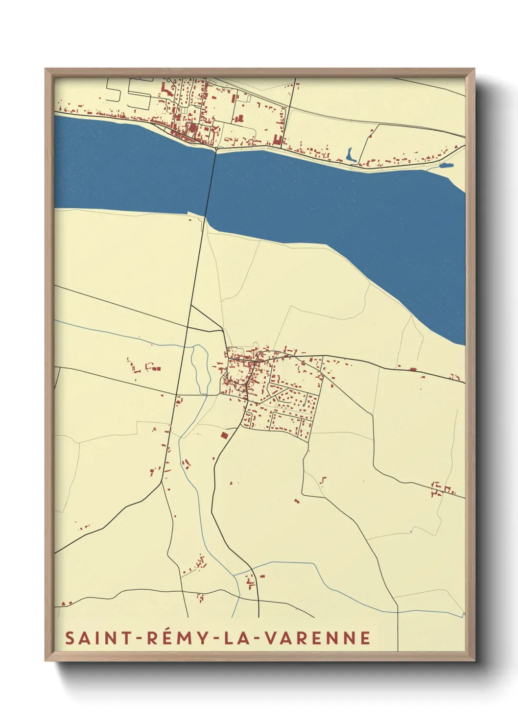 Un poster carte Saint-Rémy-la-Varenne