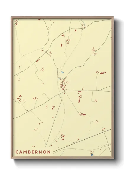 Une affiche de carte sur Cambernon