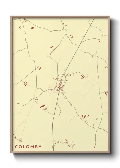 Une affiche de carte sur Colomby