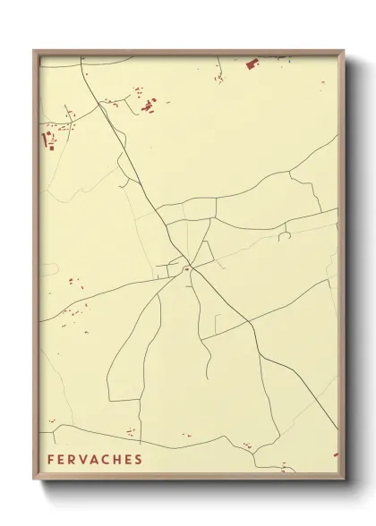 Une affiche de carte sur Fervaches