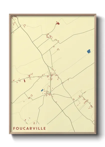 Une affiche de carte sur Foucarville