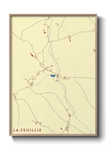 Une affiche de carte sur La Feuillie