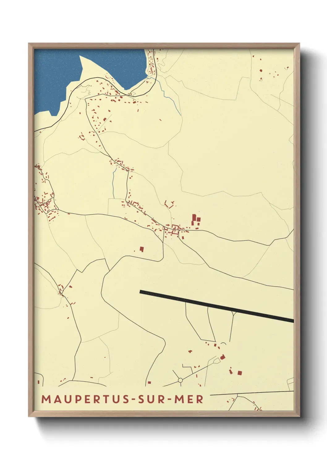 Un poster carte Maupertus-sur-Mer
