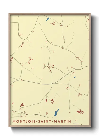 Une affiche de carte sur Montjoie-Saint-Martin