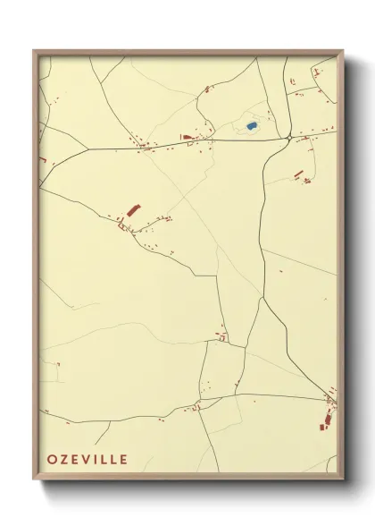 Une affiche de carte sur Ozeville