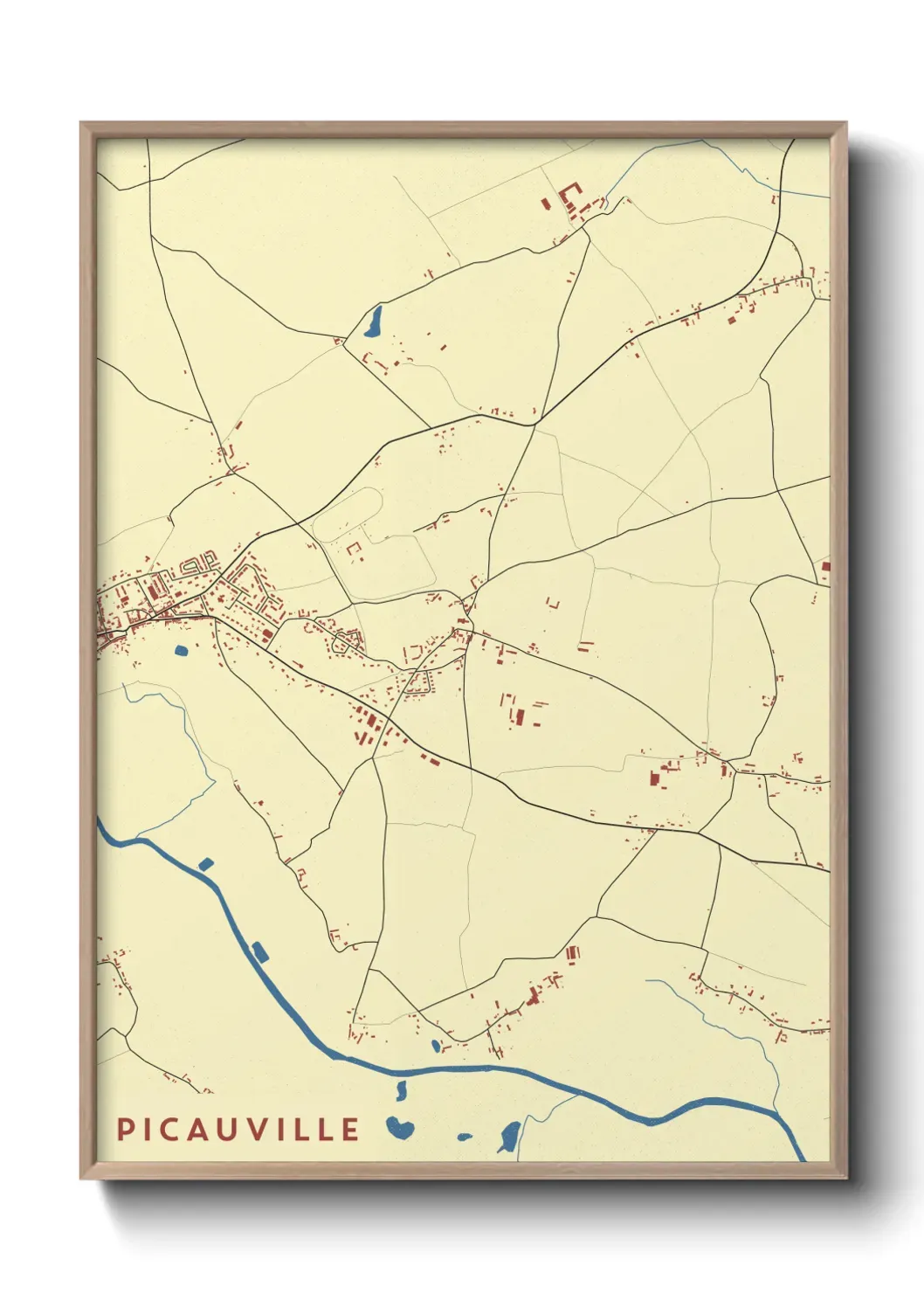 Un poster carte Picauville
