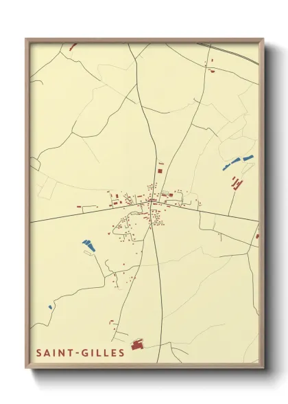 Une affiche de carte sur Saint-Gilles