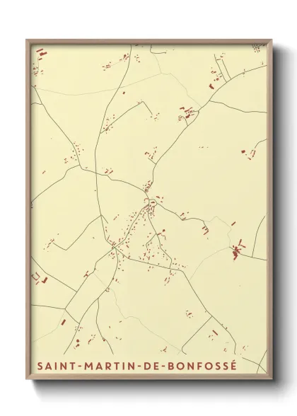 Une affiche de carte sur Saint-Martin-de-Bonfossé