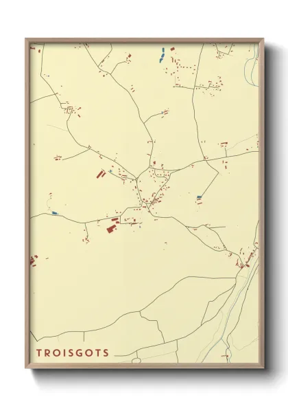 Une affiche de carte sur Troisgots