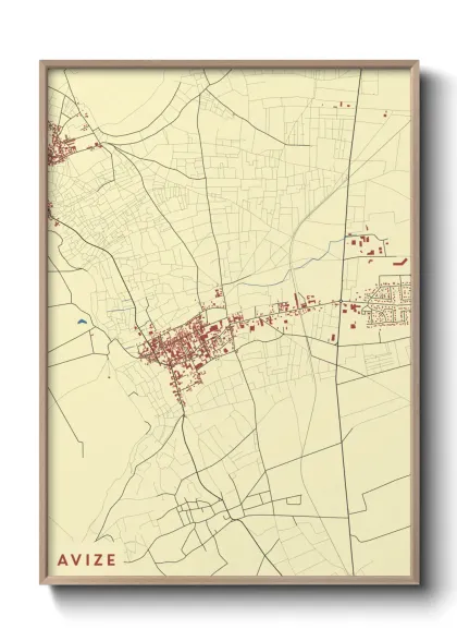 Une affiche de carte sur Avize