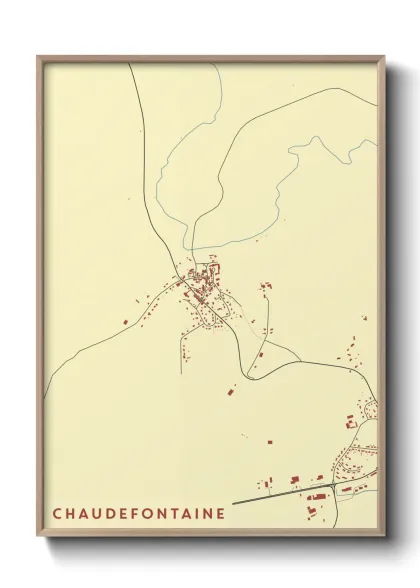 Une affiche de carte sur Chaudefontaine