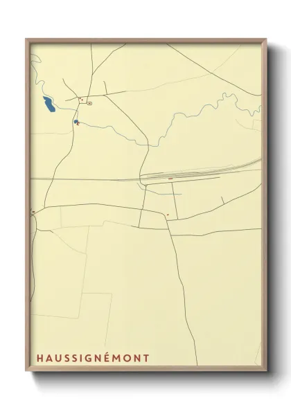 Une affiche de carte sur Haussignémont