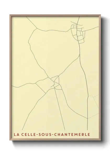 Une affiche de carte sur La Celle-sous-Chantemerle