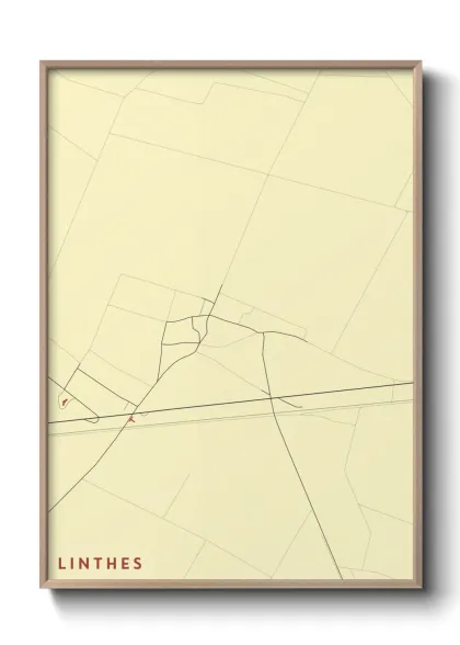 Une affiche de carte sur Linthes