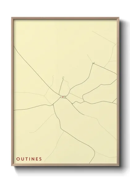 Une affiche de carte sur Outines