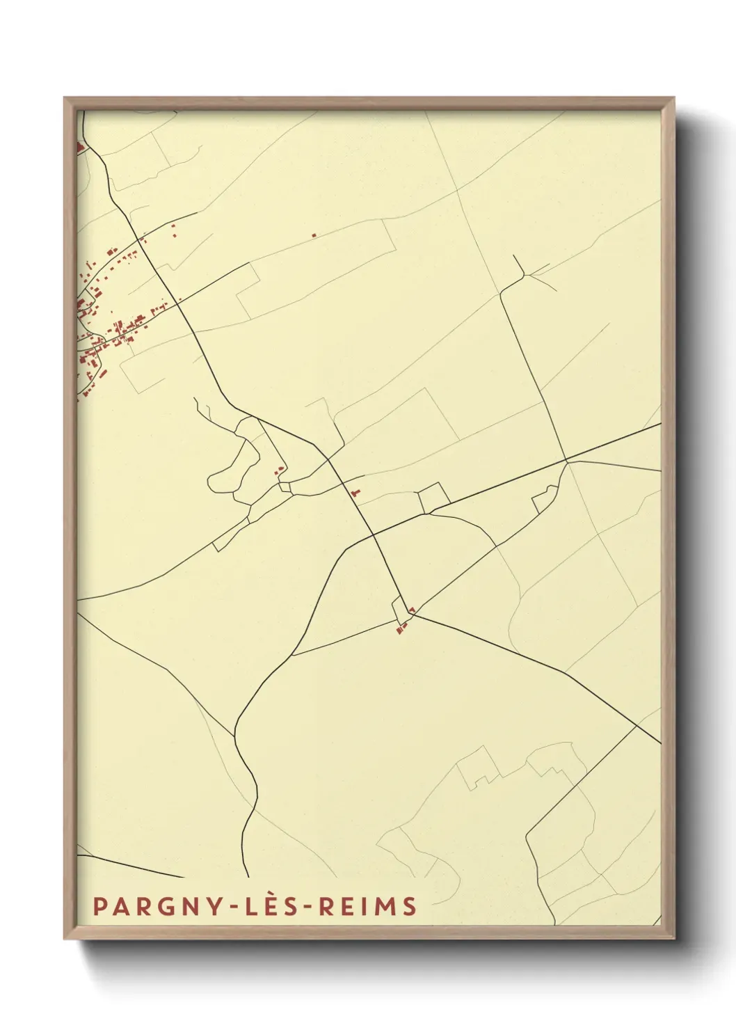 Un poster carte Pargny-lès-Reims