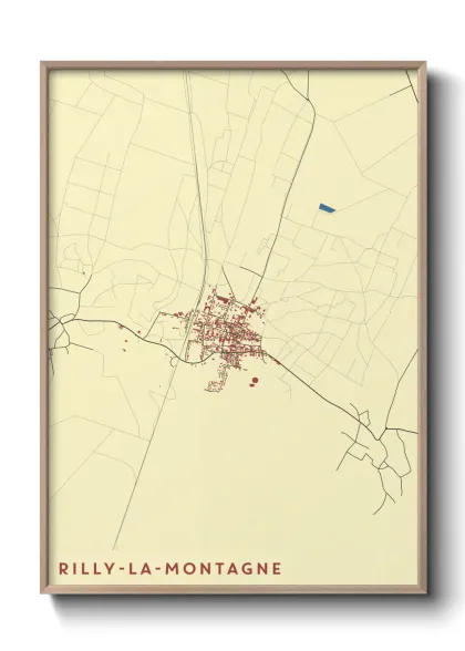 Une affiche de carte sur Rilly-la-Montagne