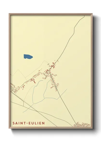 Une affiche de carte sur Saint-Eulien