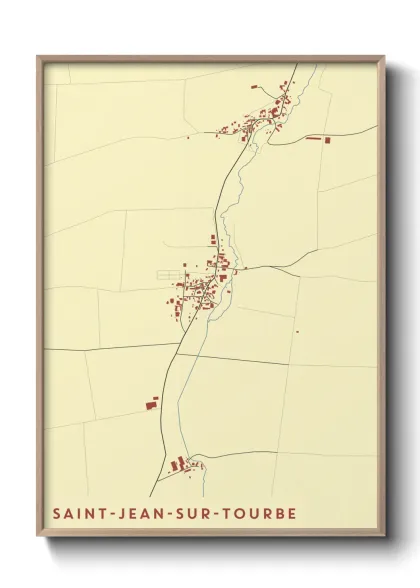 Une affiche de carte sur Saint-Jean-sur-Tourbe
