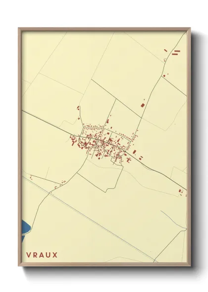 Une affiche de carte sur Vraux