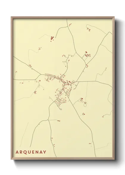 Une affiche de carte sur Arquenay