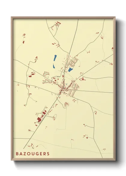 Une affiche de carte sur Bazougers
