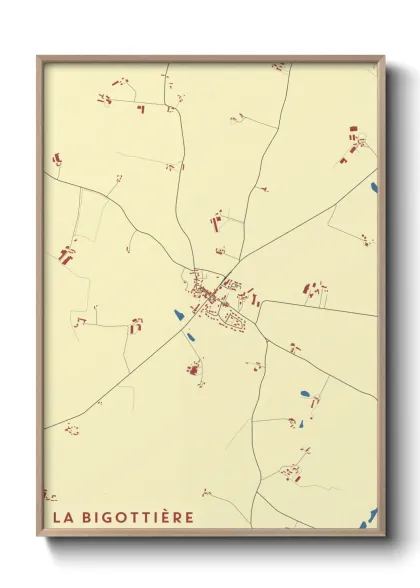 Une affiche de carte sur La Bigottière