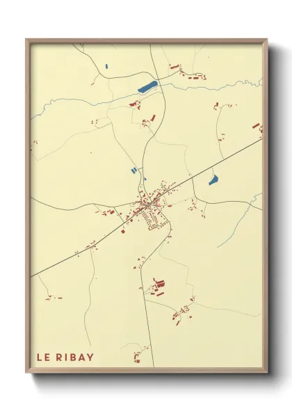 Une affiche de carte sur Le Ribay