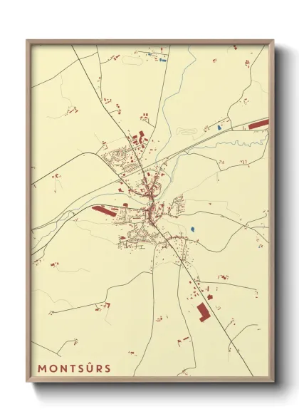 Une affiche de carte sur Montsûrs