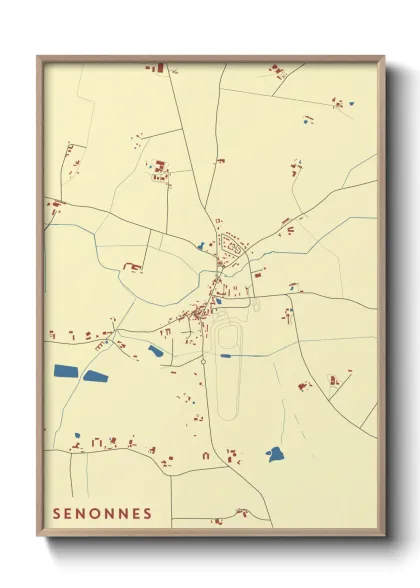 Une affiche de carte sur Senonnes