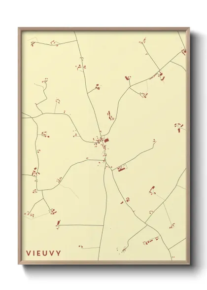 Une affiche de carte sur Vieuvy