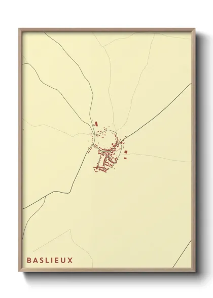 Une affiche de carte sur Baslieux