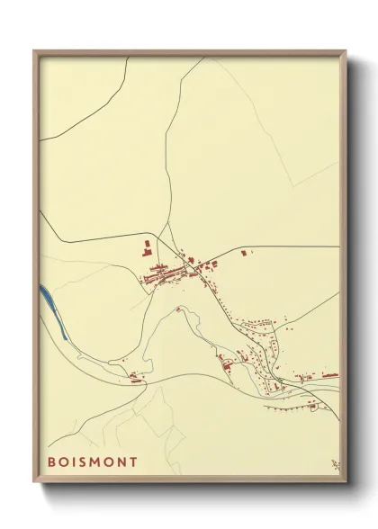 Une affiche de carte sur Boismont