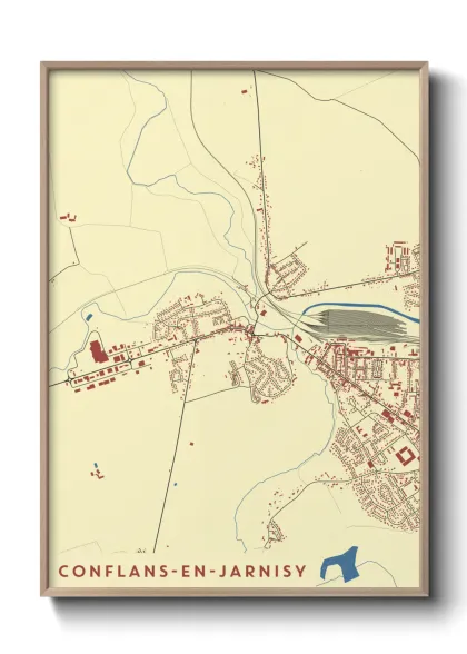 Une affiche de carte sur Conflans-en-Jarnisy