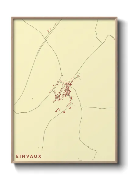 Une affiche de carte sur Einvaux