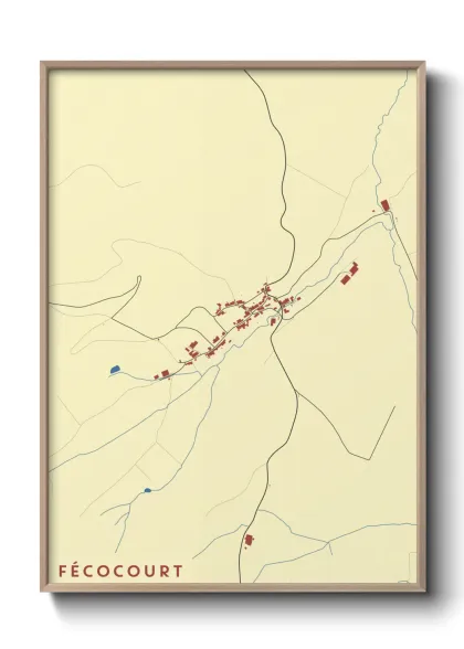 Une affiche de carte sur Fécocourt